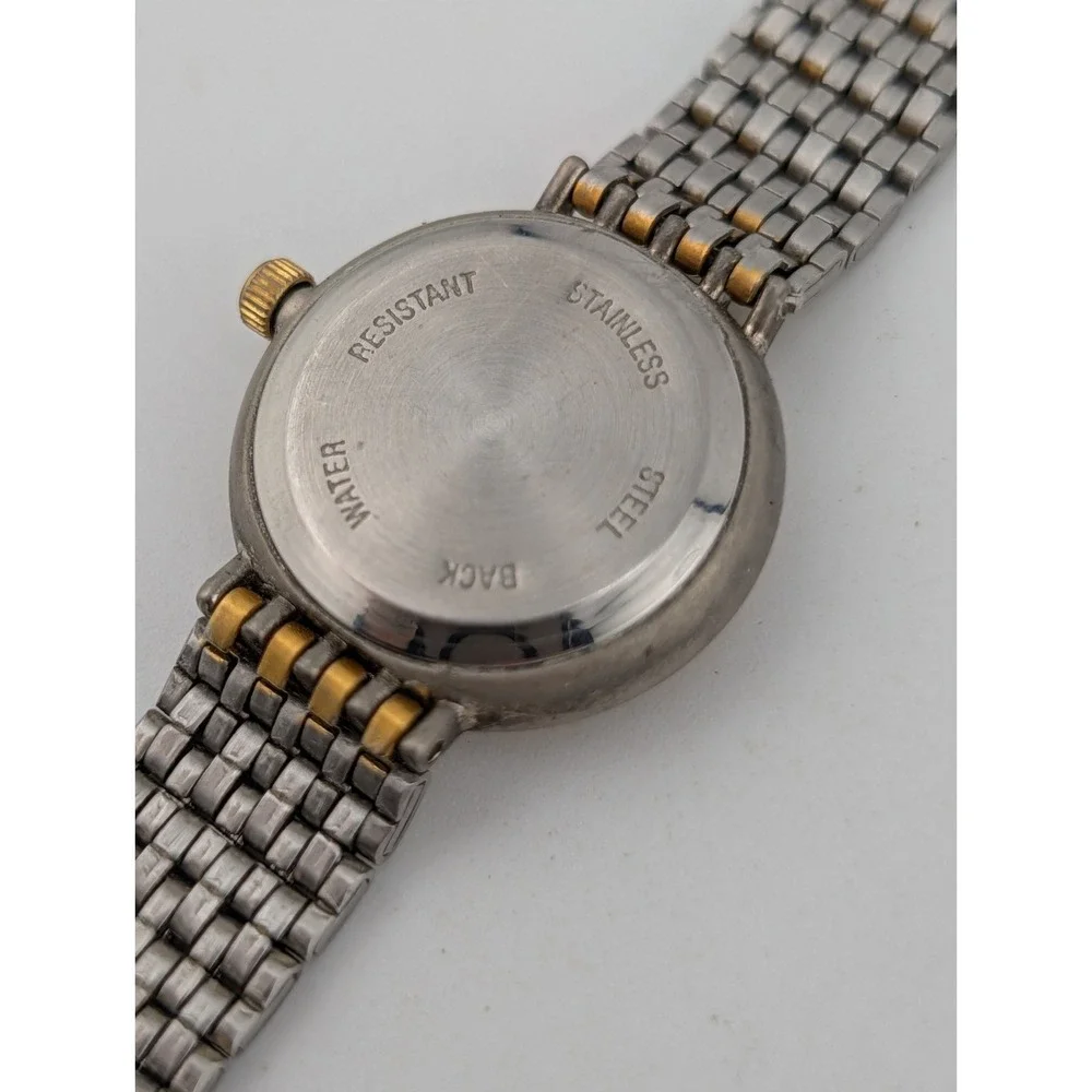 Geneva Women's Watch 25mm Case Two Tone Adjustable Band- New Battery